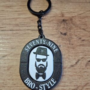 Brelok czarno-biały